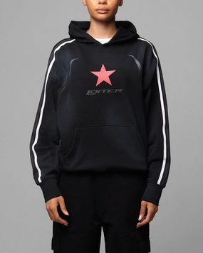 Heat Control Loiter Trackstar Hoodie Washed Black