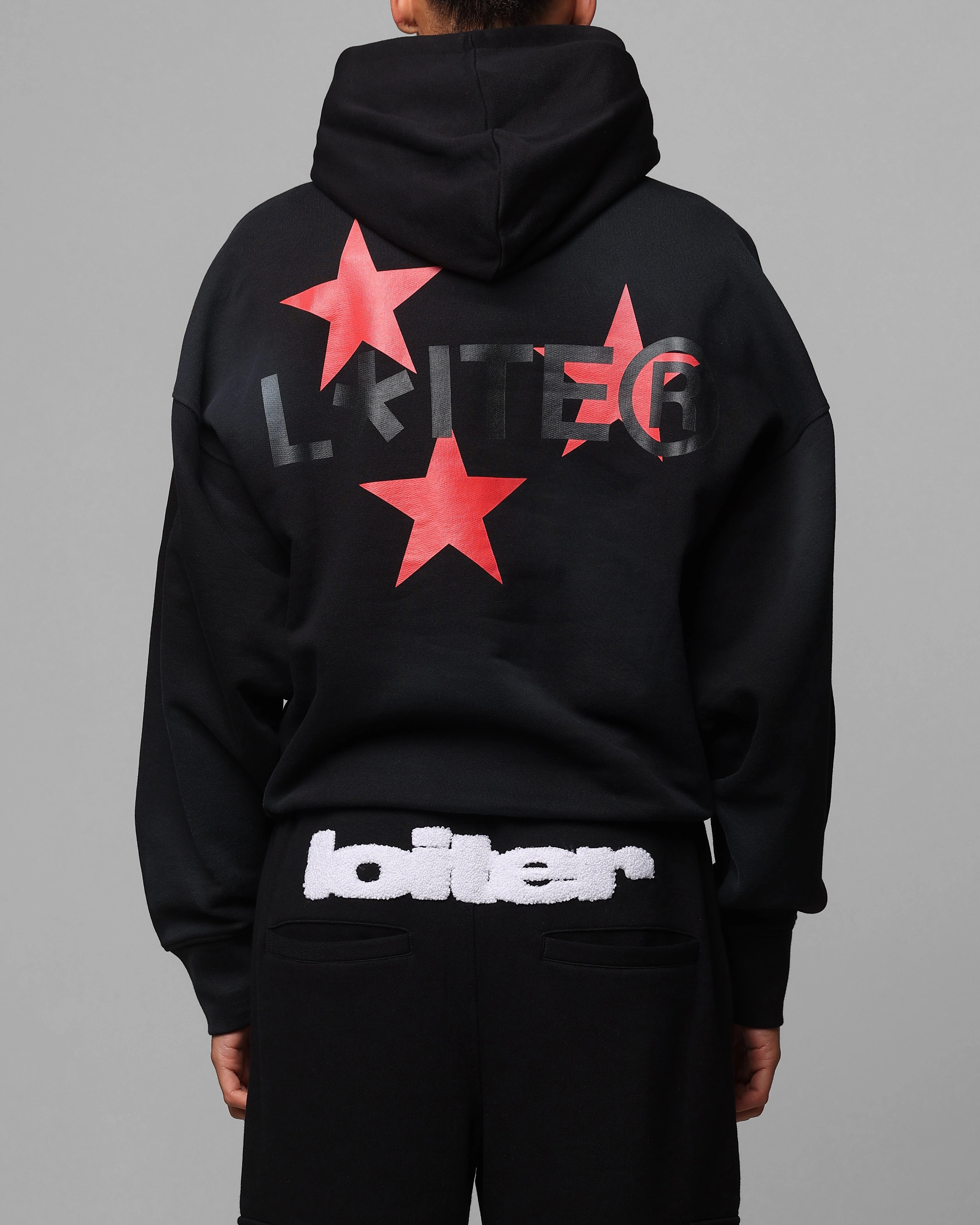 Ergonomic Design Loiter Trackstar Hoodie Washed Black