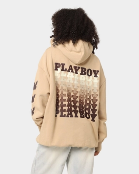 Playboy Stack Blend Hoodie Tan snowboarding