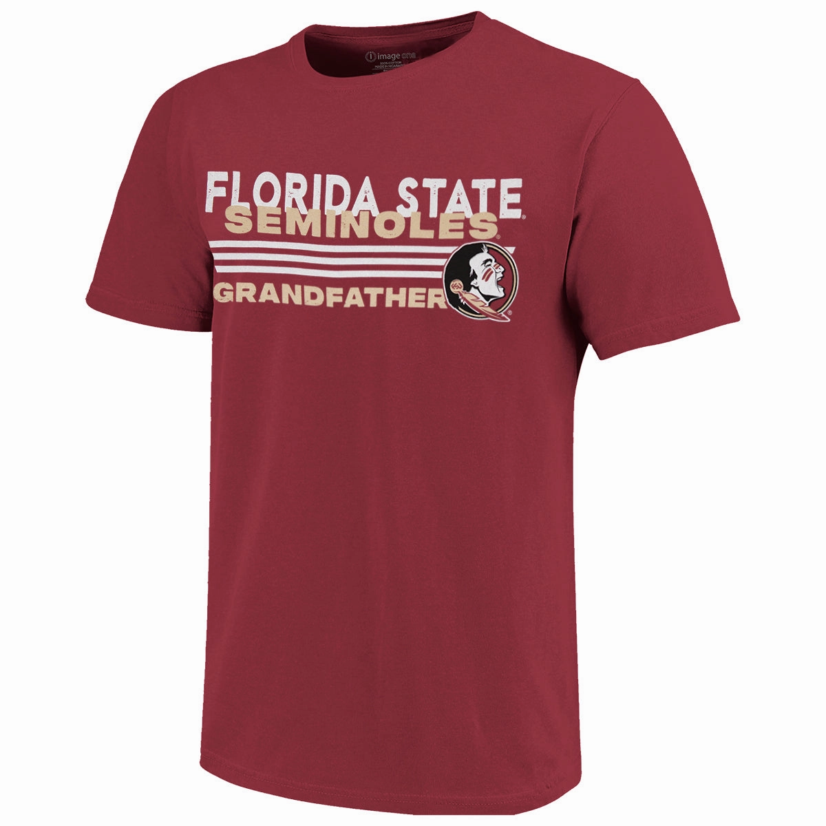 Soft & Smooth Image One Men's Florida State Seminoles Grandfather Design Short Sleeve T-shirt - Garnet