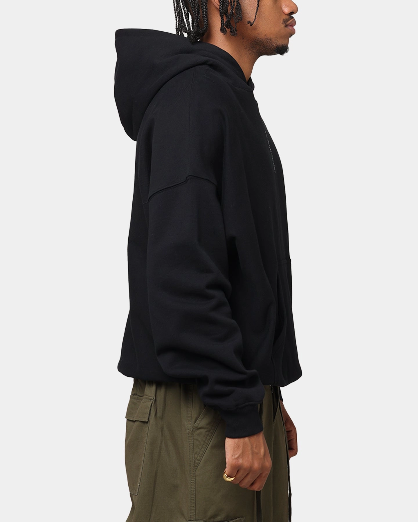 Layering Compatible The Anti Order Process Boxy Hoodie Black