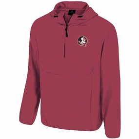 Classic Look Colosseum Men's Seminole Logo Anorak Windbreaker Jacket - Garnet