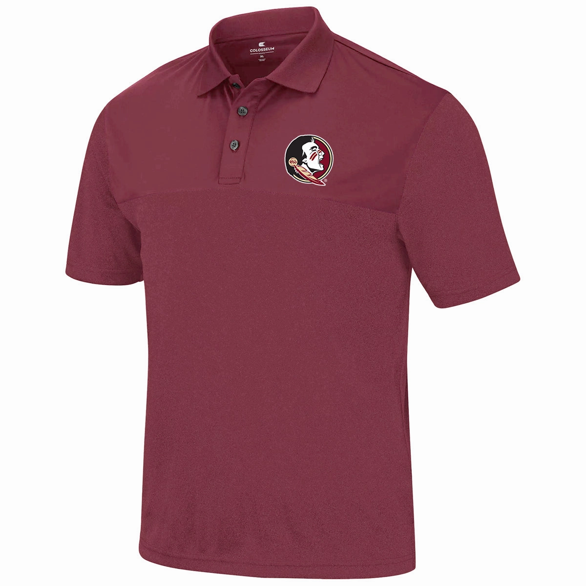 Eco-friendly Colosseum Men's Seminole Logo Potential Polo - Garnet