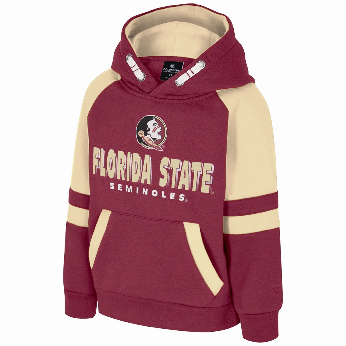 Colosseum Toddler Seminole Logo/Florida State Seminoles Hood - Garnet/Gold CompressionPackableFabric