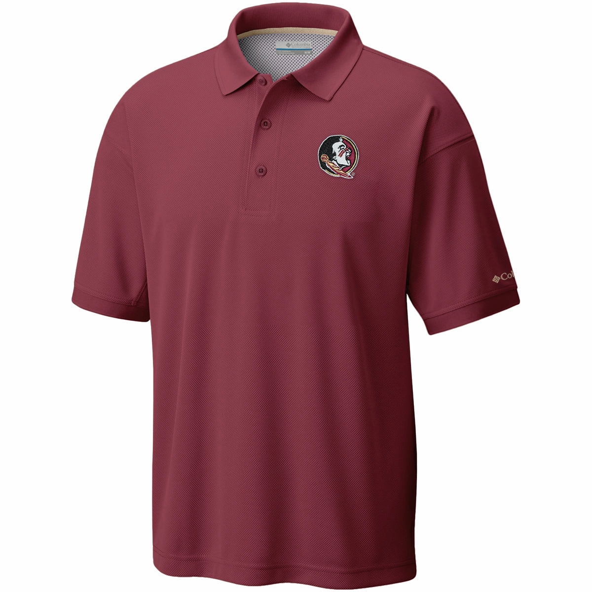 Columbia Men's Seminole Logo Tamiami Polo - Garnet Sustainable Material