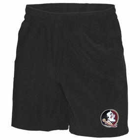 Flexible Seam Sustainable Material Blend Columbia Men's Seminole Logo Terminal Roamer Stretch Short - Black