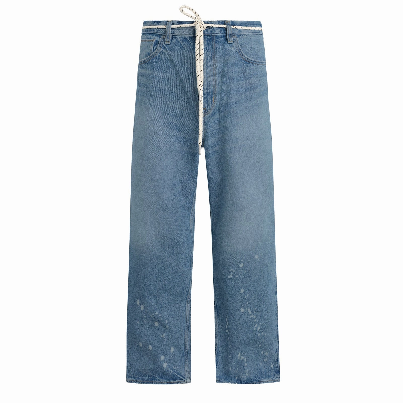 Gripper Waistband Hudson Luca Wide Leg Denim  'Bleached'
