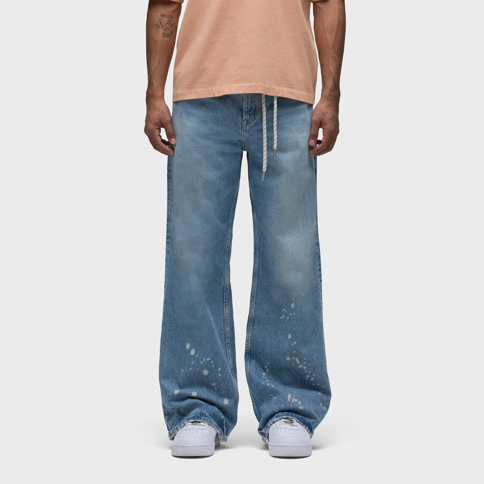 Hudson Luca Wide Leg Denim  'Bleached' Cozy Design