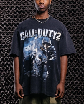 Goat Crew X Call Of Duty Call Of Duty 2 Vintage T-Shirt Black Acidwash right size Functional Style