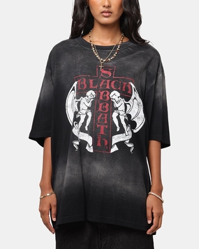 Ribbed Neckline Black Sabbath Sabbath Vintage T-Shirt Washed Black