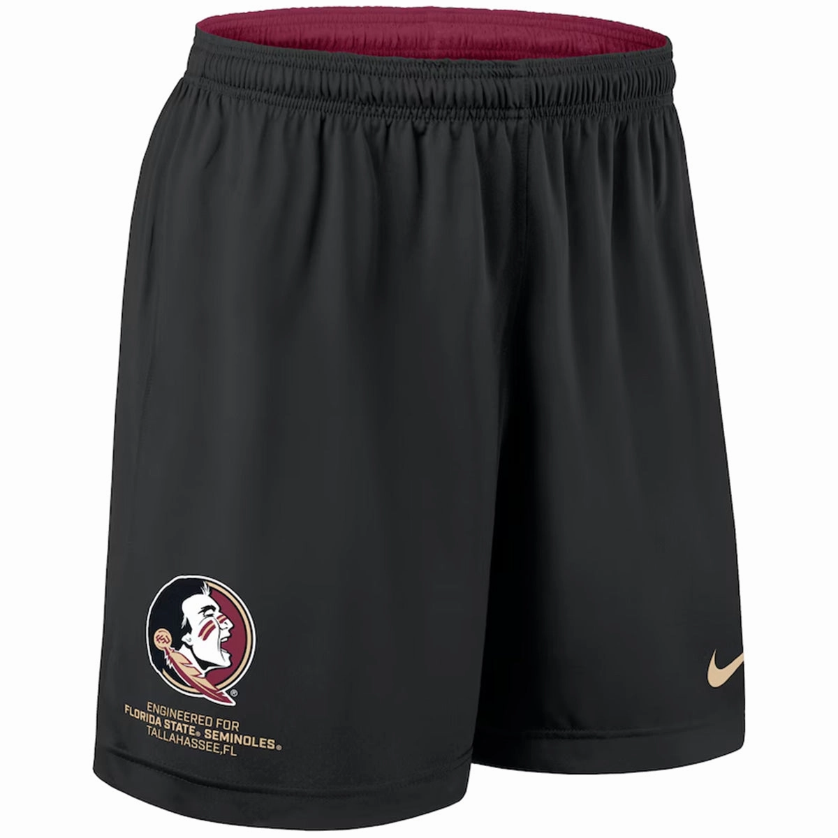 Nike Men's Seminole Logo Design Dri-fit Reversible Mesh Short - Garnet/Black Active Wear Professional Wear