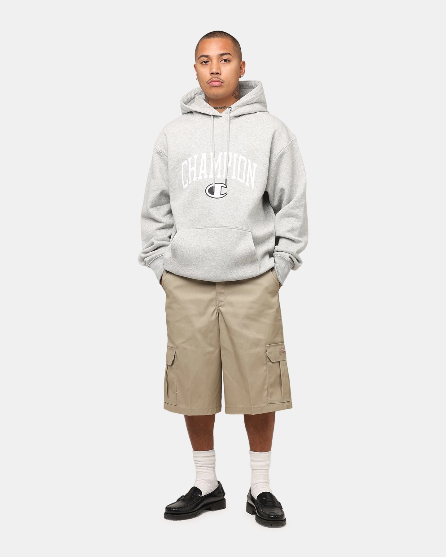 gardeners Champion Rochester Graphic Hoodie Grey