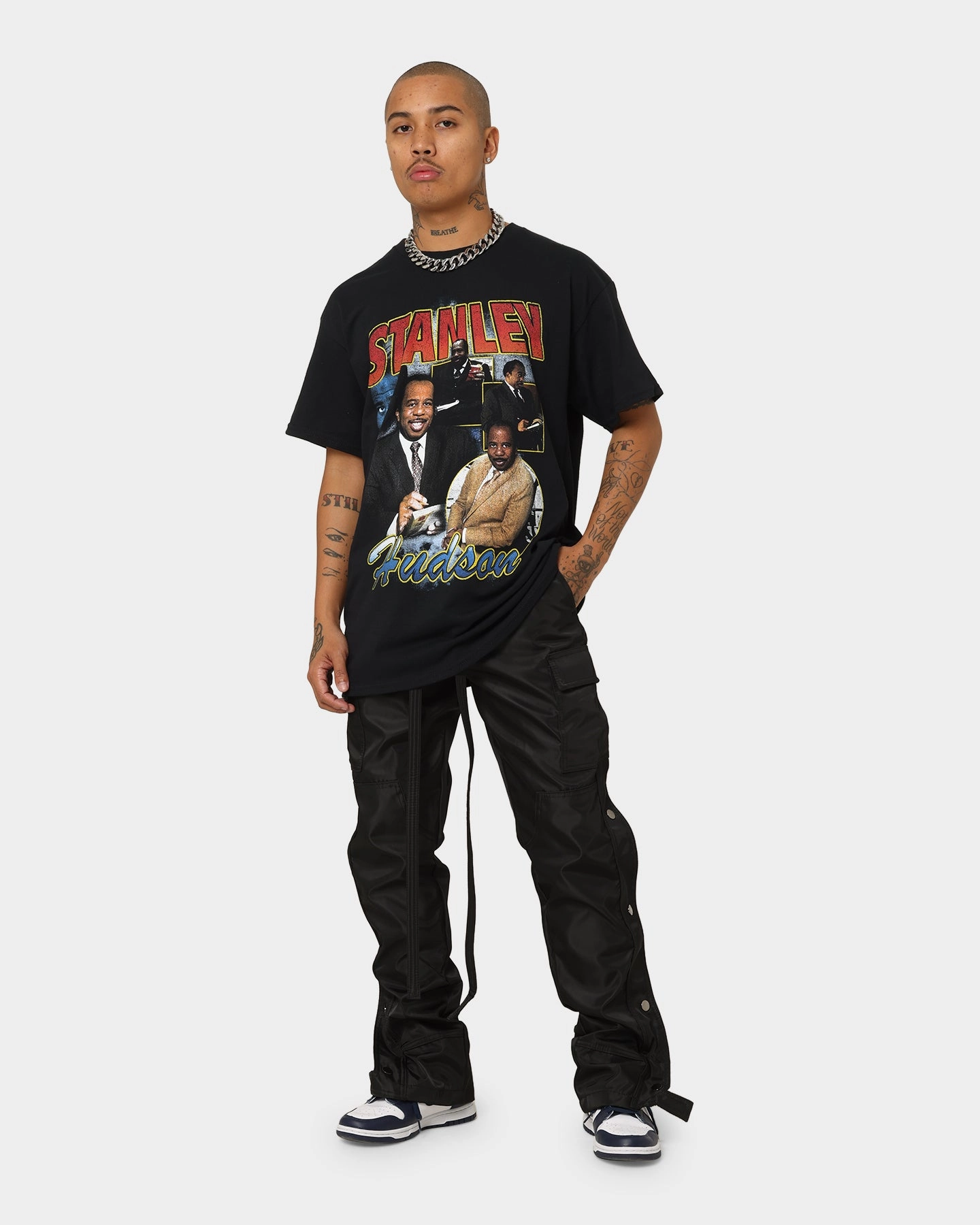 Garment Dyed Technique American Thrift X The Office Stanley Hudson Vintage T-Shirt Black