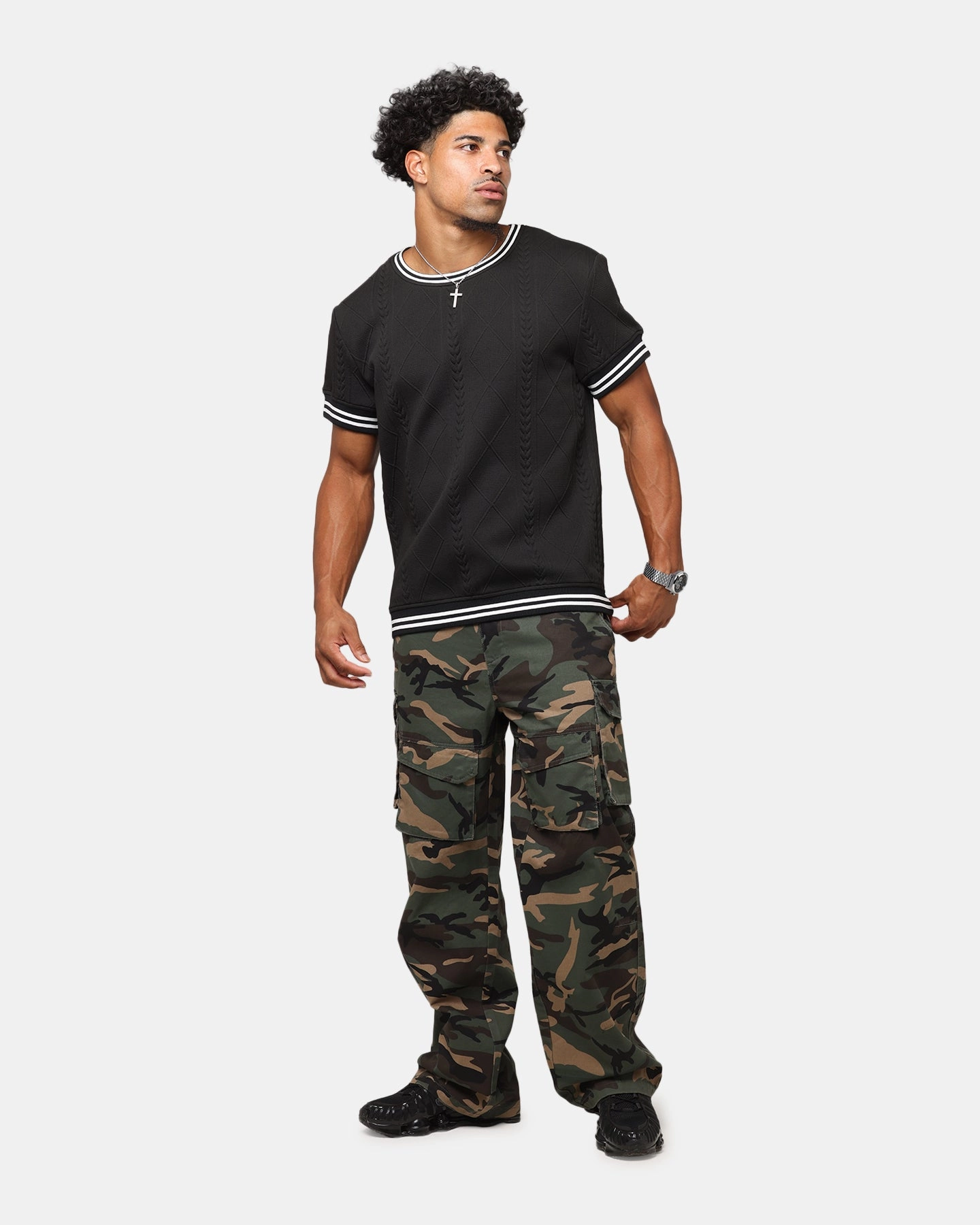 XXIII Danny T-Shirt Black Wrinkle-Free Flattering Cut