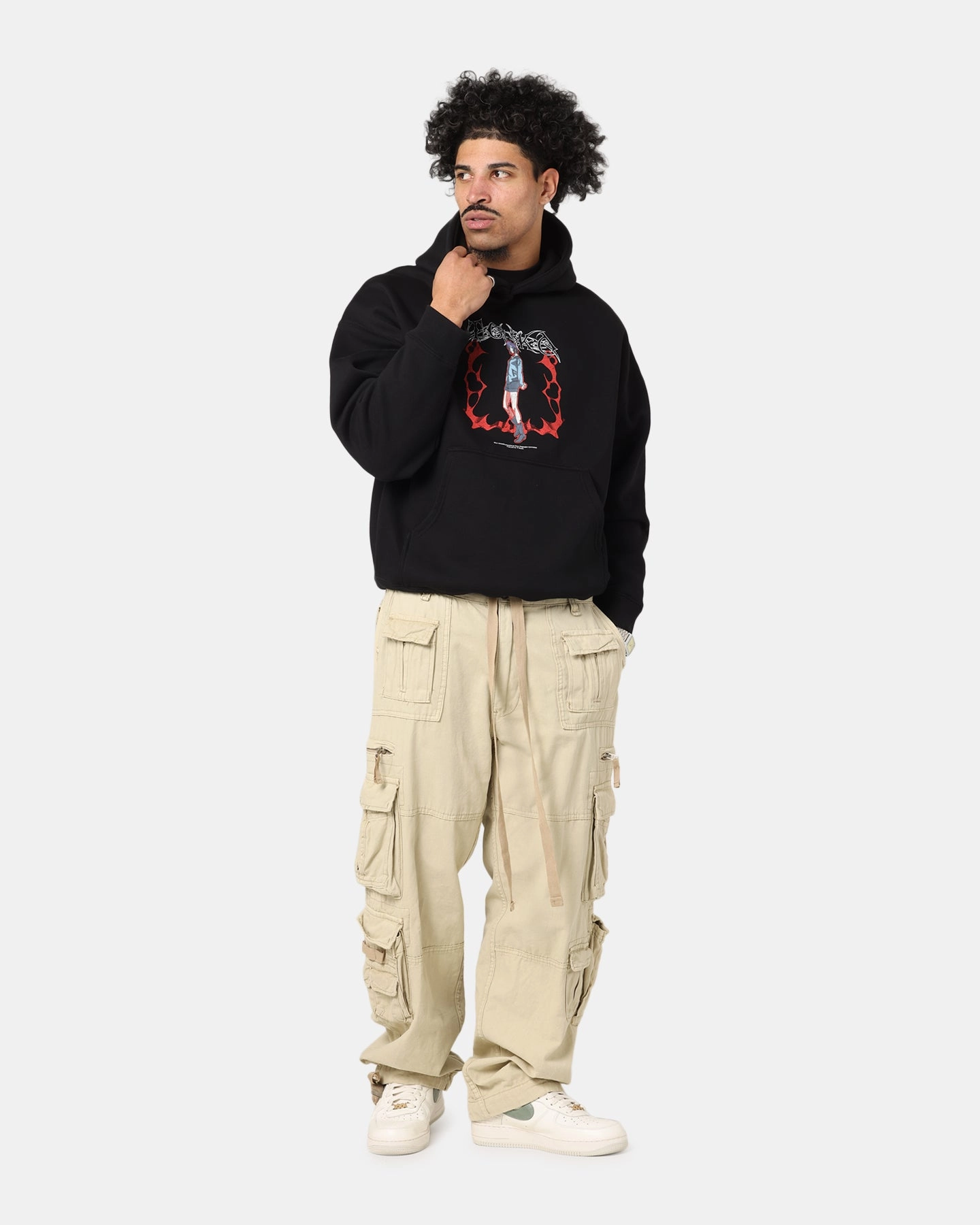 Athletic Fit Laser Cut Ventilation 73 Studio X Tokyo Ghoul Rabbit Premium Hoodie Black