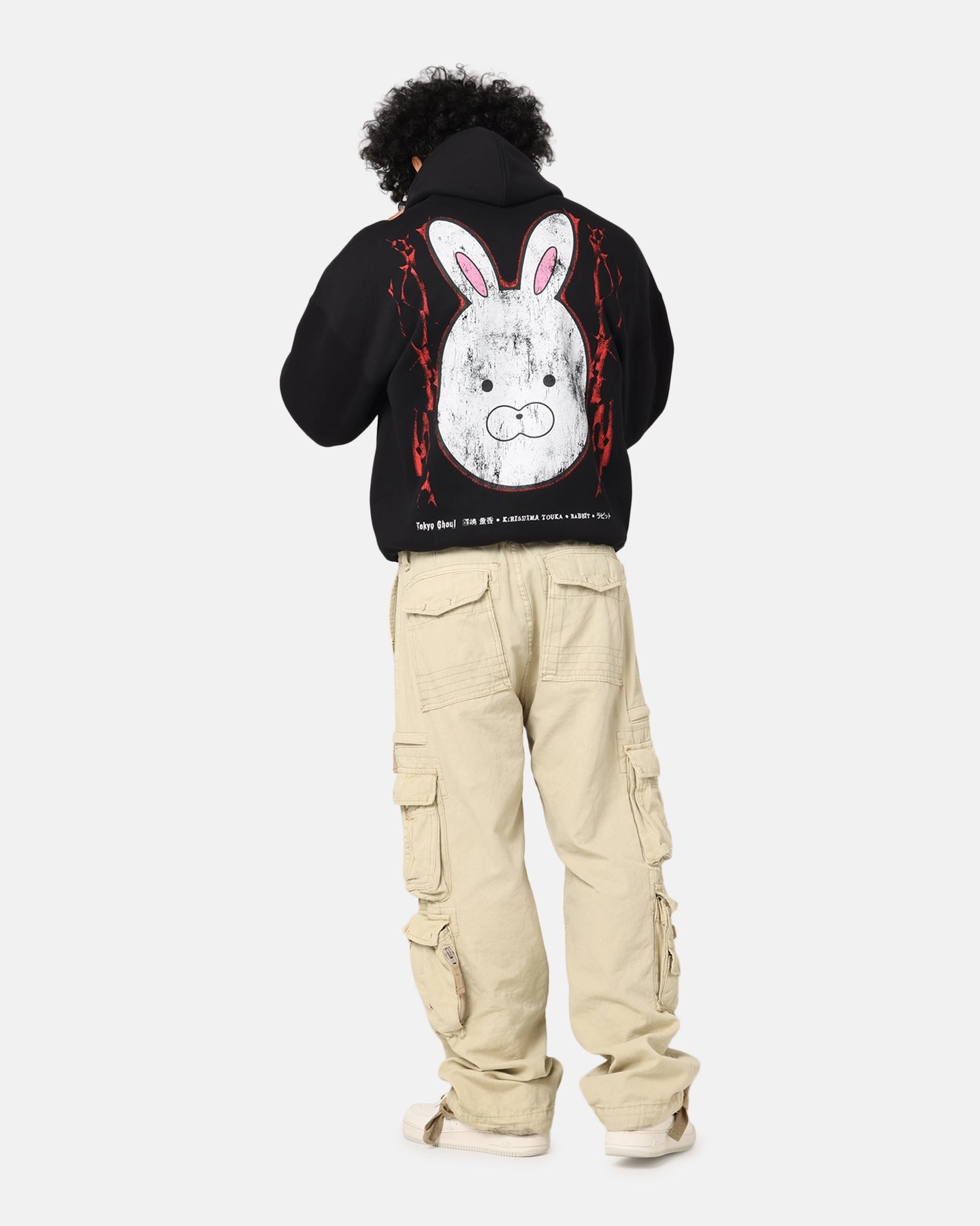 73 Studio X Tokyo Ghoul Rabbit Premium Hoodie Black military training Double Stitched Reinforcement
