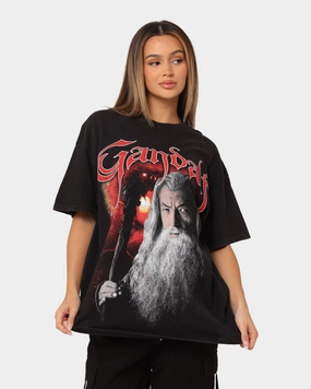 American Thrift X The Lord Of The Rings Gandalf Vintage T-Shirt Black Wash Travel Comfort Style Lightweight Feel