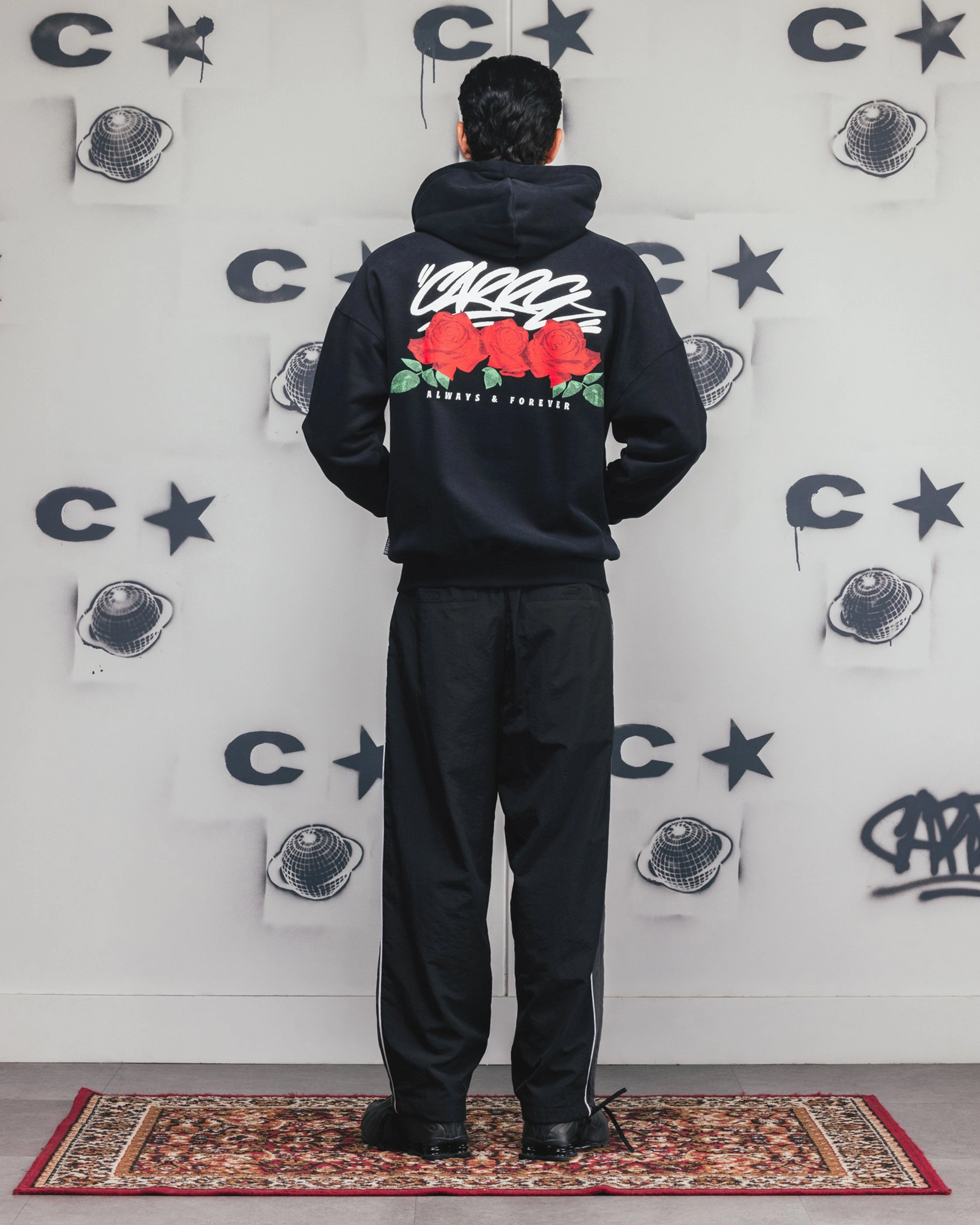 Machine washable Carre Always & Forever Zip Hoodie Black