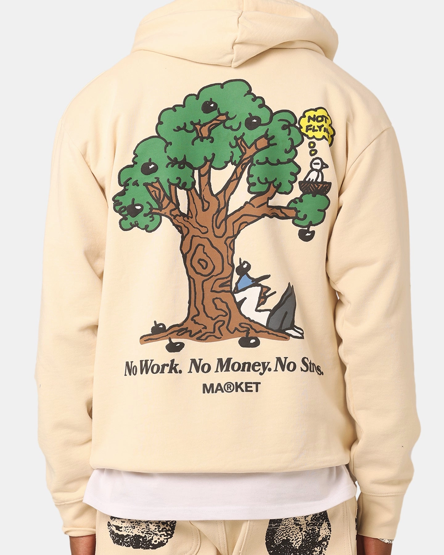 Animal Print Market Just Do Nothing Hoodie Ecru