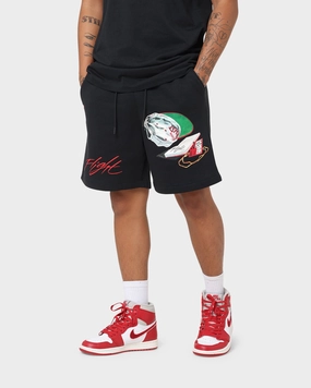 clean look Jordan Flight Artist Series Fleece Shorts Black/Sail