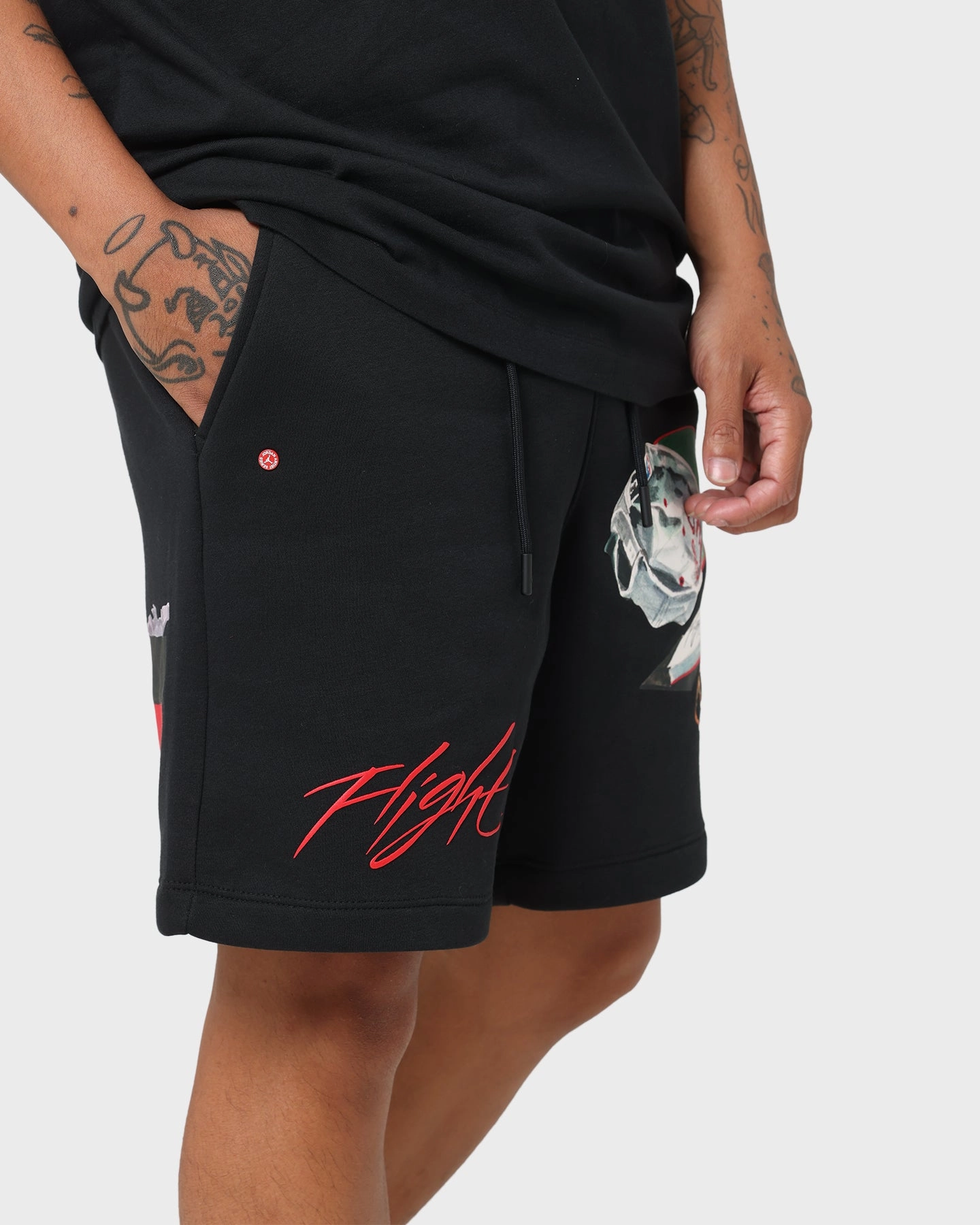 Jordan Flight Artist Series Fleece Shorts Black/Sail Dynamic Tension Control evening dress