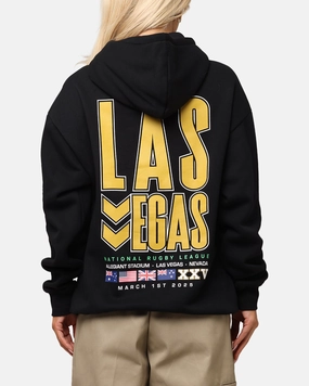 Bleacher Athletic NRL 2025 Las Vegas Round Hoodie Black Easy Comfort