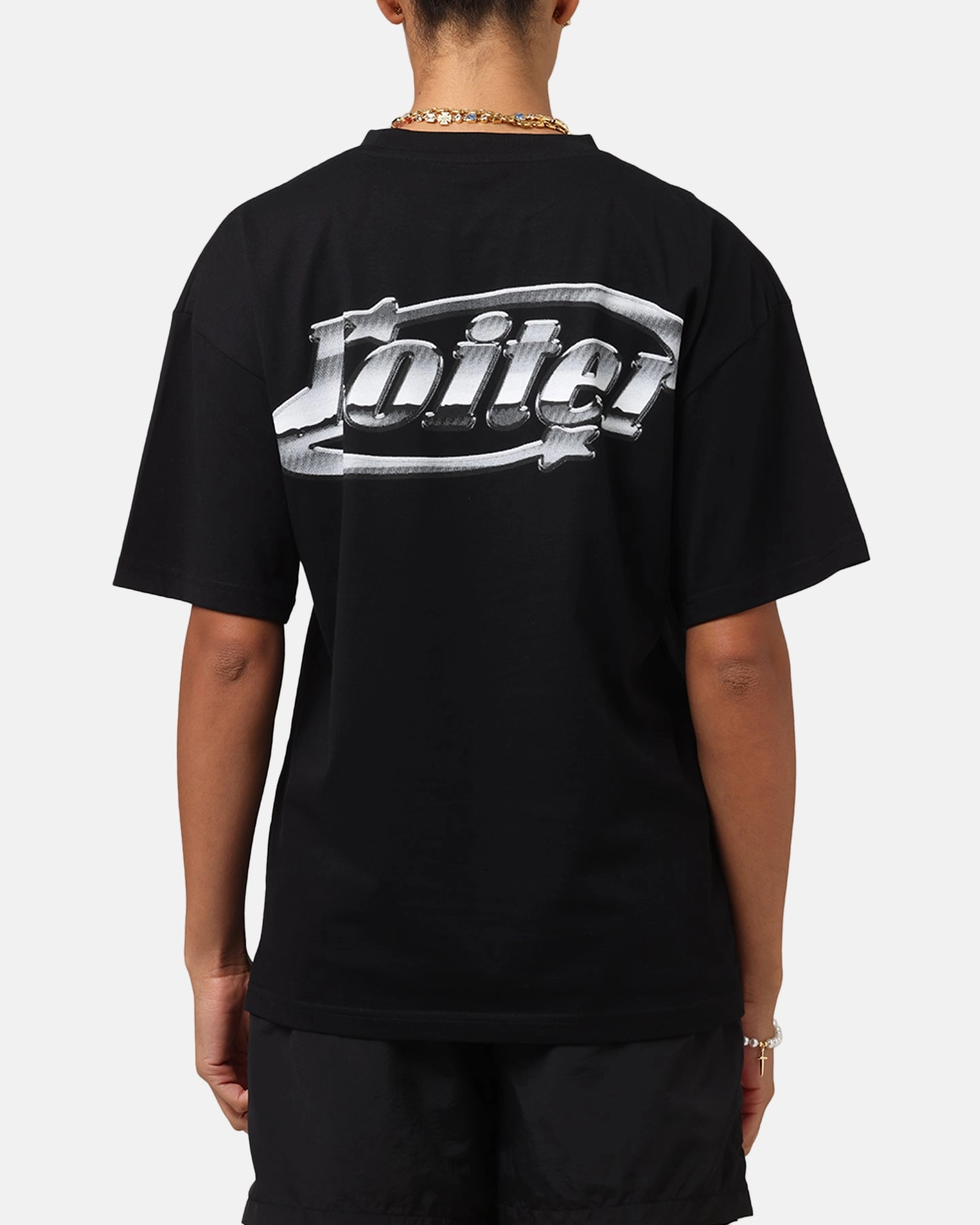Loiter Chrome Logo T-Shirt Black All-Purpose Comfort