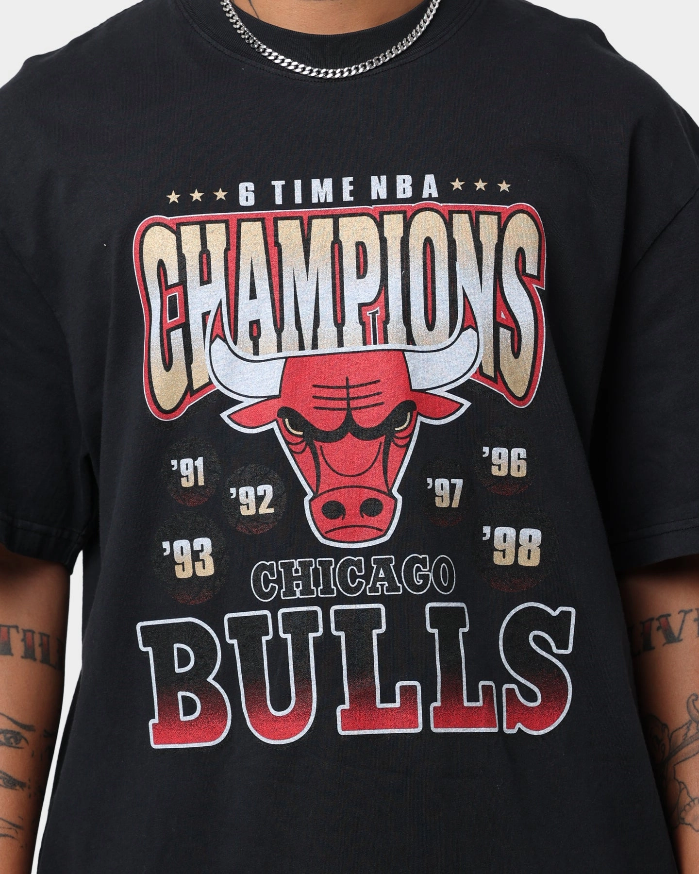 Mitchell & Ness Chicago Bulls Vintage Champ T-Shirt Black AllSeasonWear
