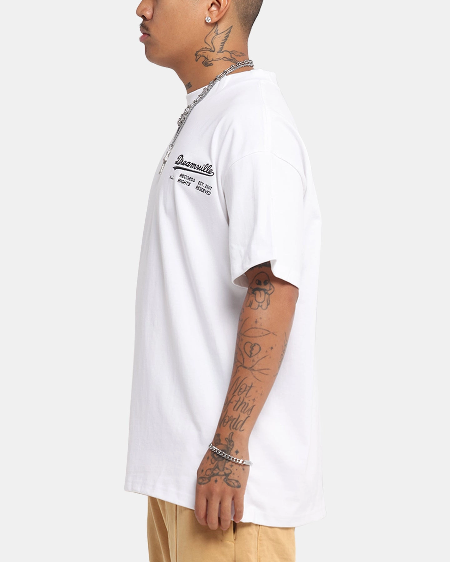 Dreamville Records T-Shirt White Simple yet stylish Light Fit Wear