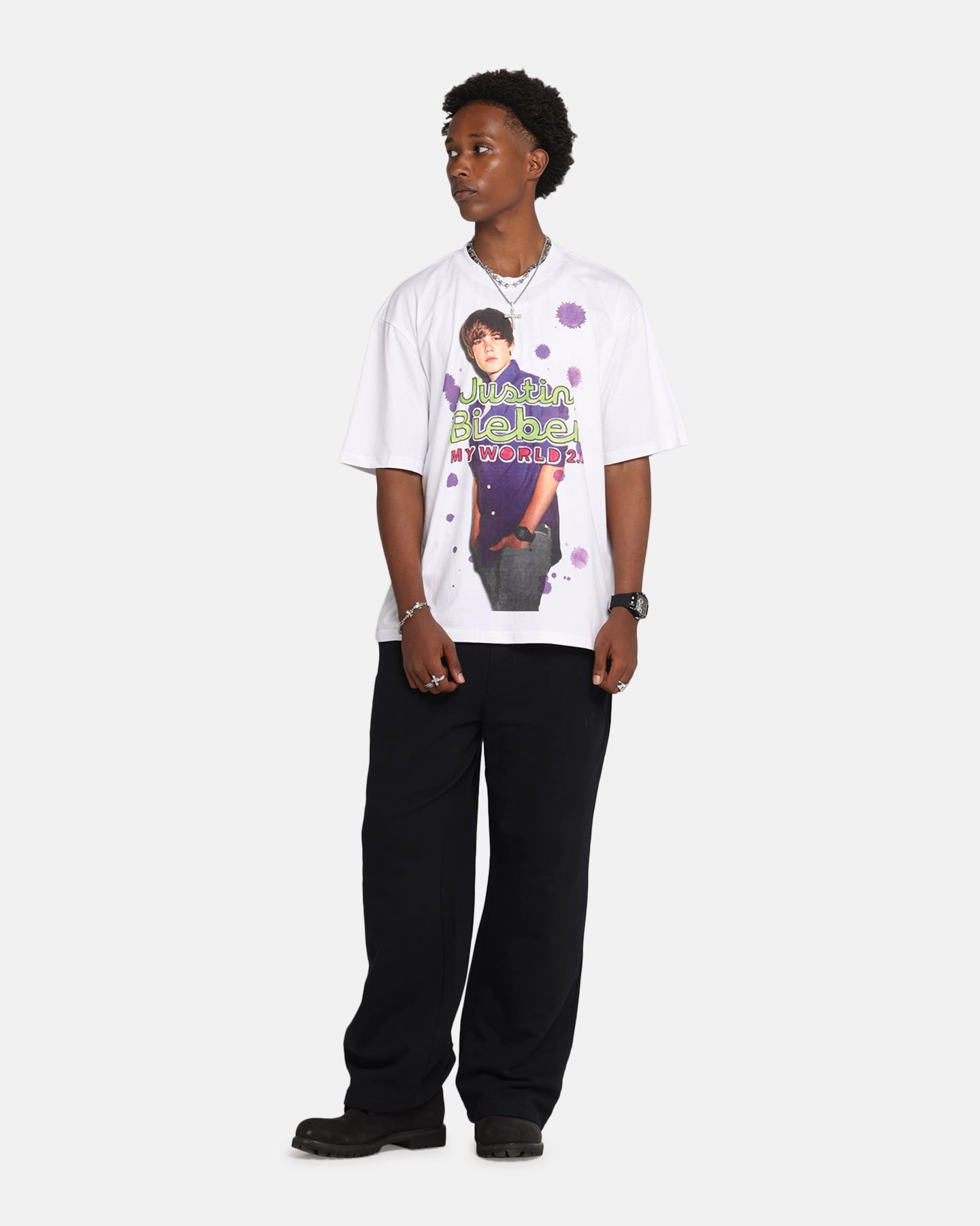 thermal Justin Bieber My World T-Shirt White