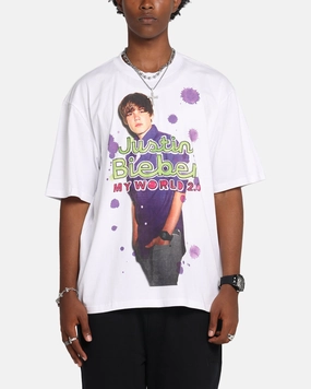 Justin Bieber My World T-Shirt White Airflow Ventilation