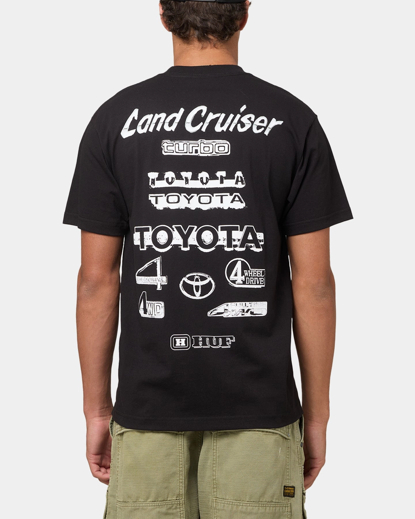 Circular Knit Construction All-day Comfort Huf X Toyota Rosetta T-Shirt Black