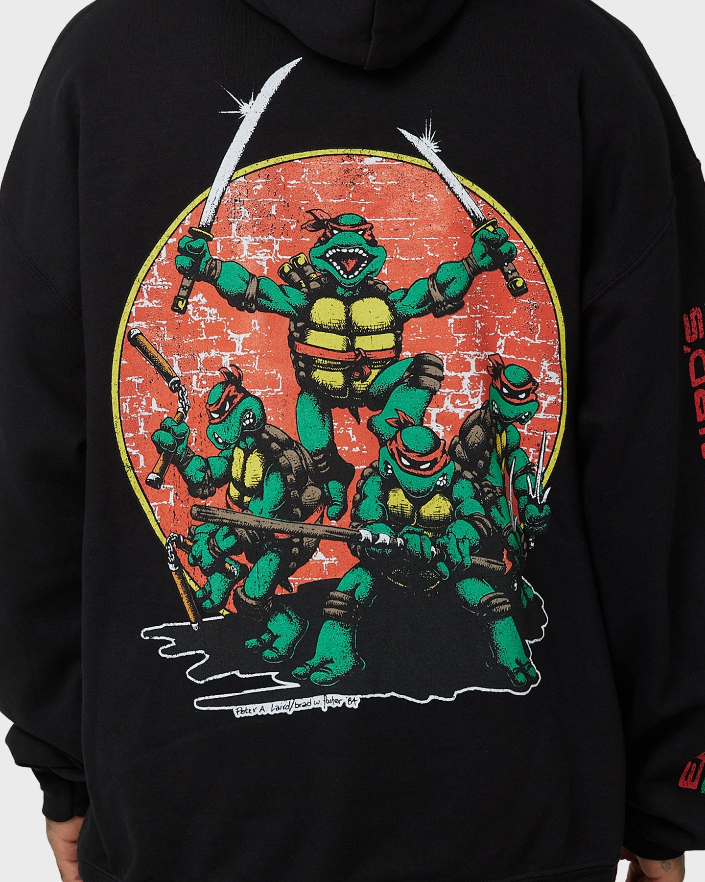 American Thrift X Teenage Mutant Ninja Turtles OG Ninja Turtle Hoodie Black Thermal regulation UV-protection