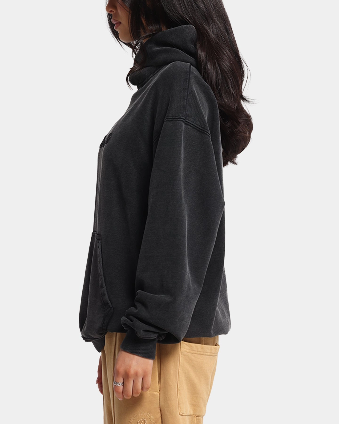 Dreamville Tonal Hoodie Black Wash Insulated Interior concert