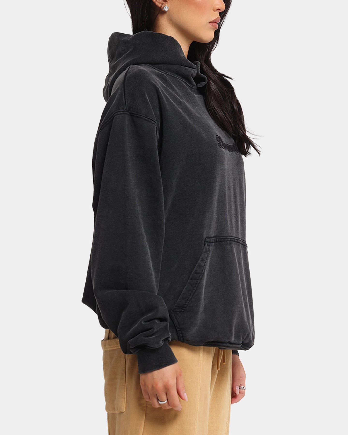 Ergonomic Shoulder Panels Dreamville Tonal Hoodie Black Wash