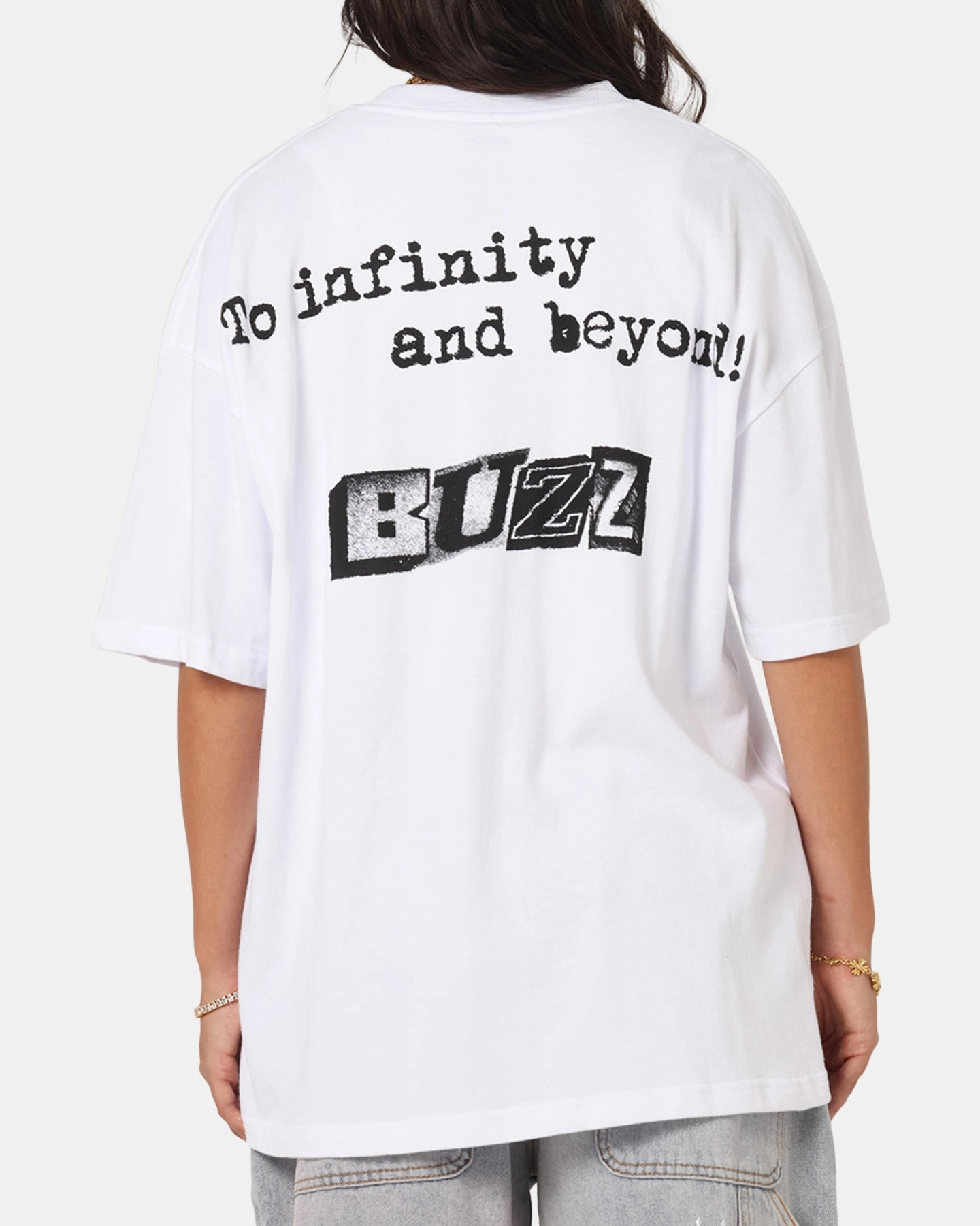 Snag Resistant Surface Tagless Design 73 Studio Disney Pixar Toy Story Buzz Lightyear Vintage T-Shirt White