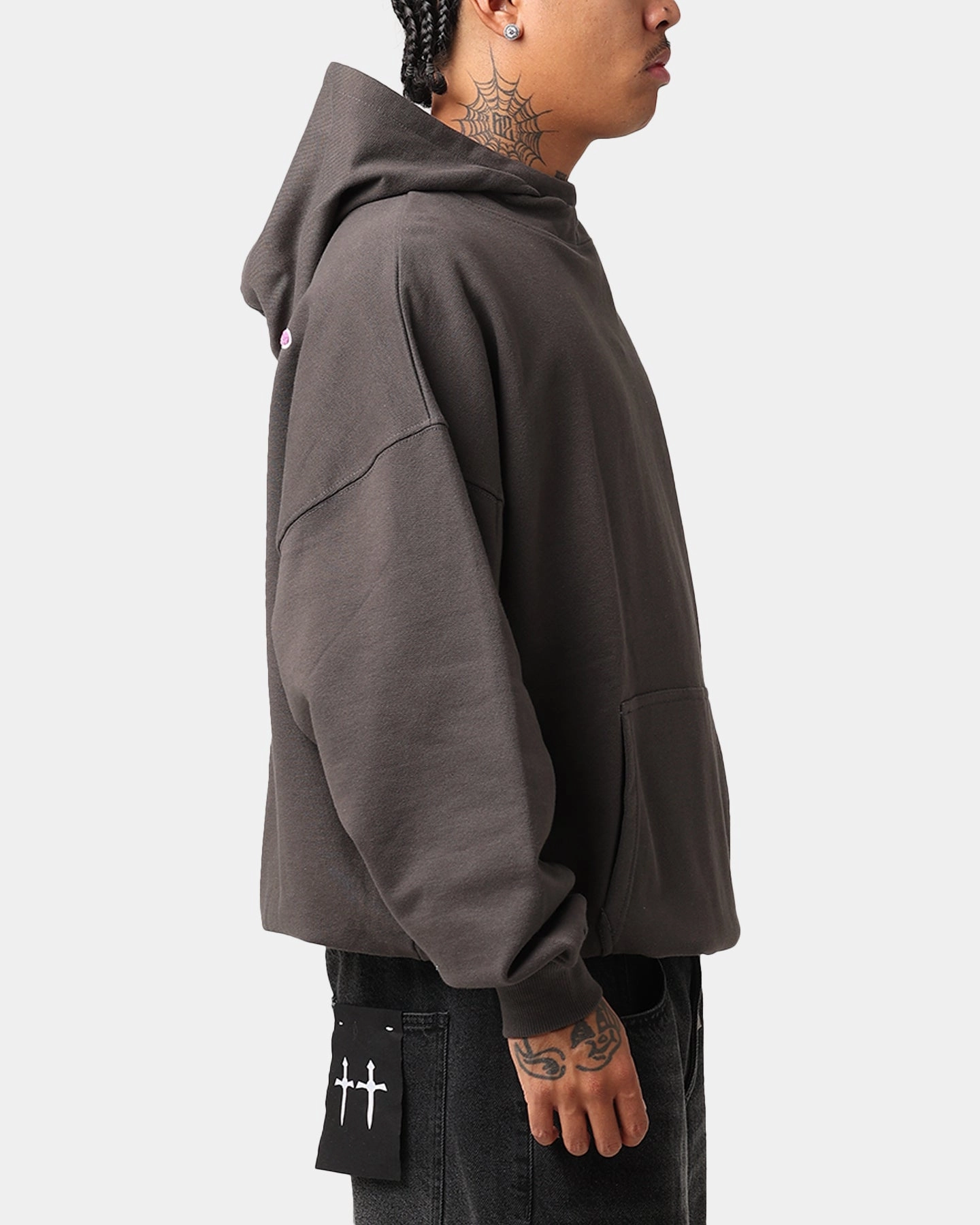 Bright Tones Loiter Alter Hoodie Charcoal