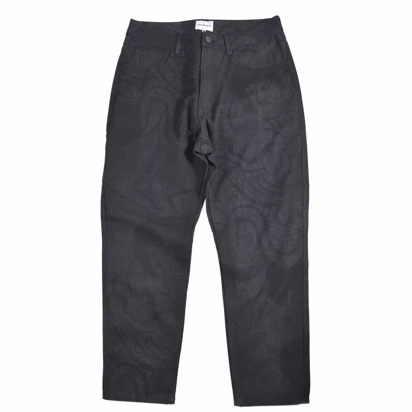 Erasable Logo Patch Indvlst Lab Kintaro Print Carpenter Pant ??Black'