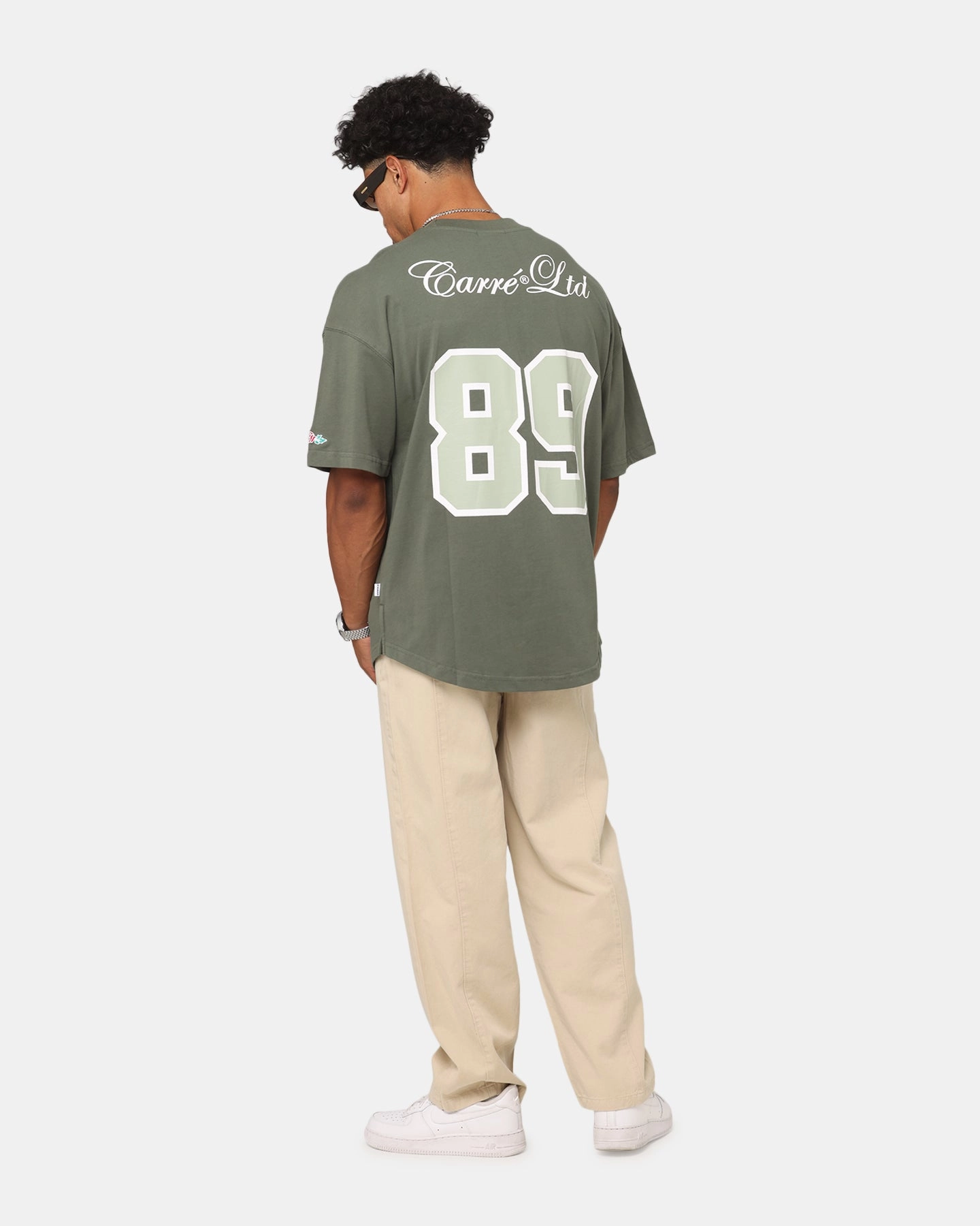 High Density Fabric Carre Hitta Grid Iron T-Shirt Green