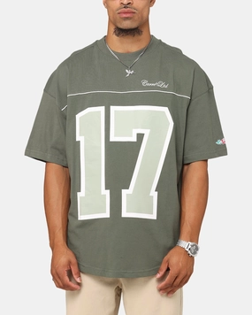 Stain Resistant Carre Hitta Grid Iron T-Shirt Green