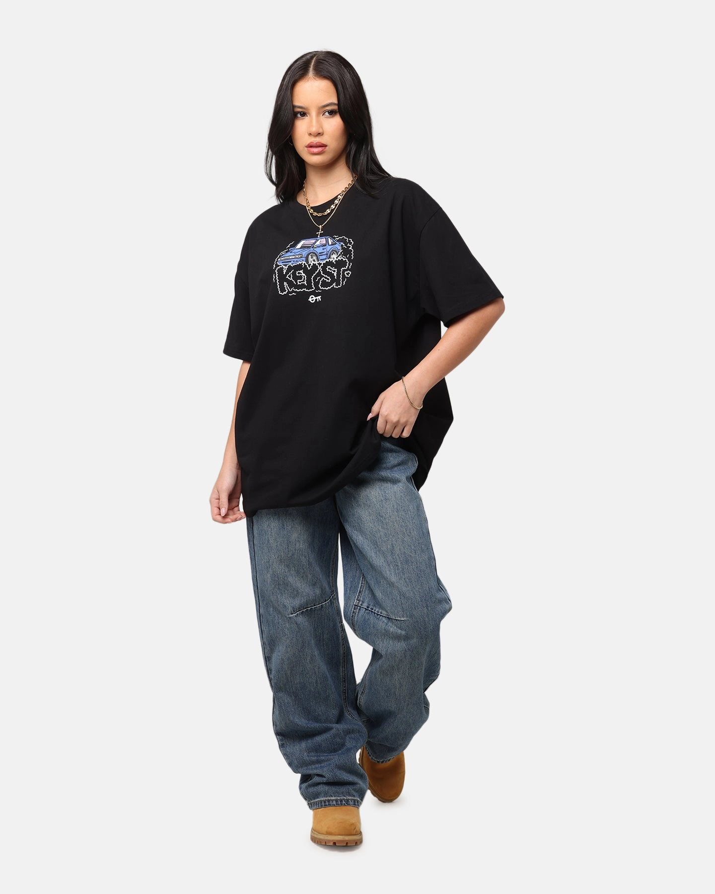 Versatile Outfit Skin Friendly Lining Key Street X FRKO Burner T-Shirt Black