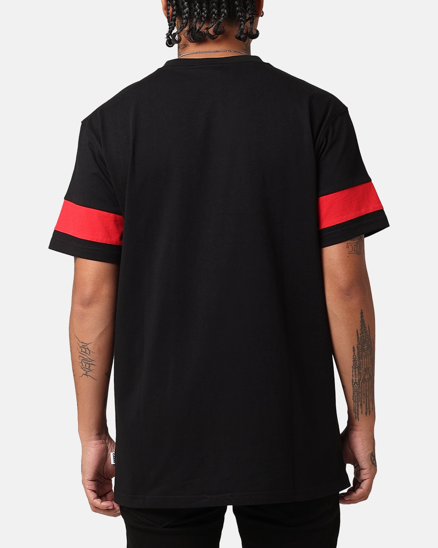 Carre Bars T-Shirt Black/Red Chic Wear