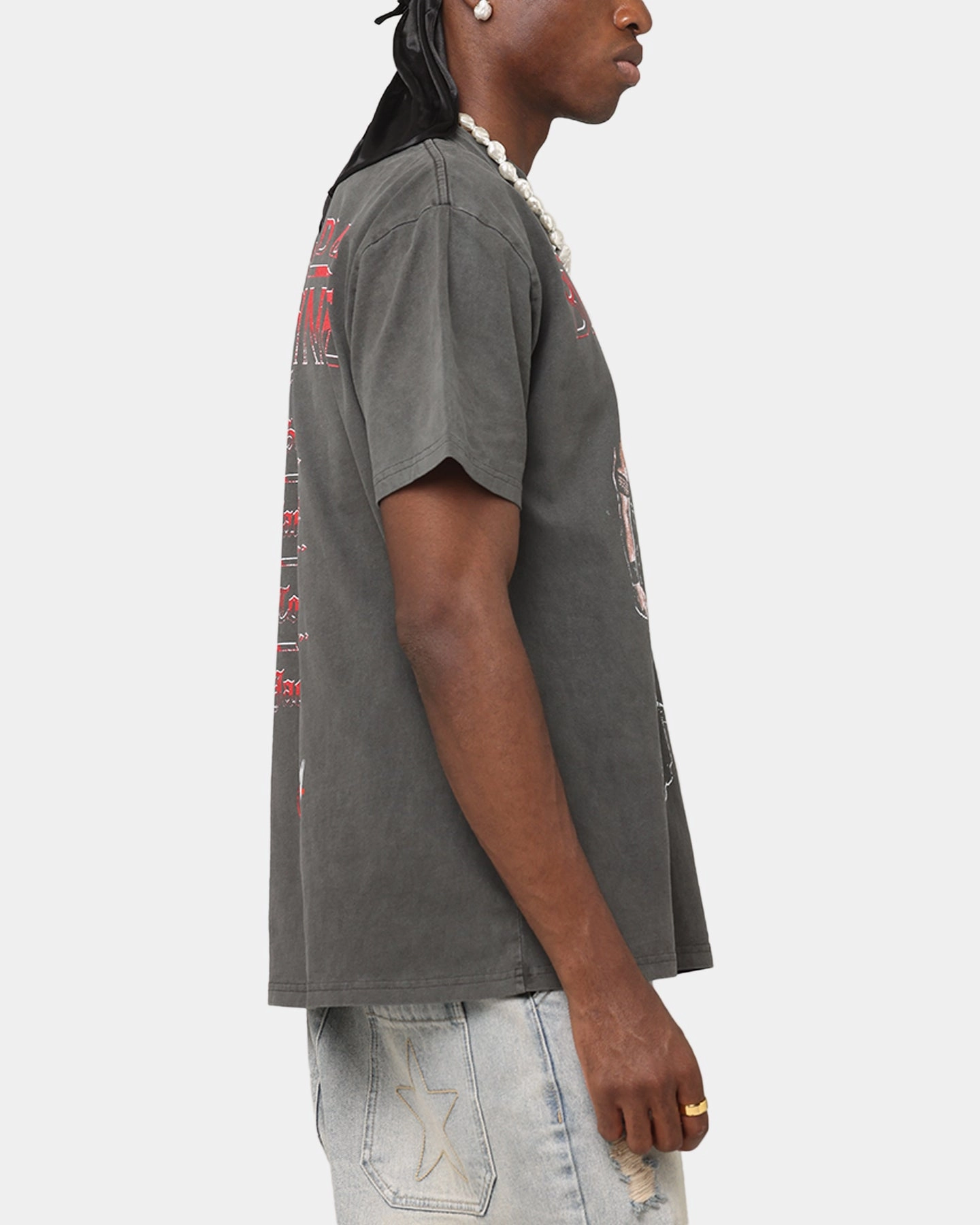 Cool Fit Culture Kings X WWE The Bloodline Heavyweight T-Shirt Black Wash