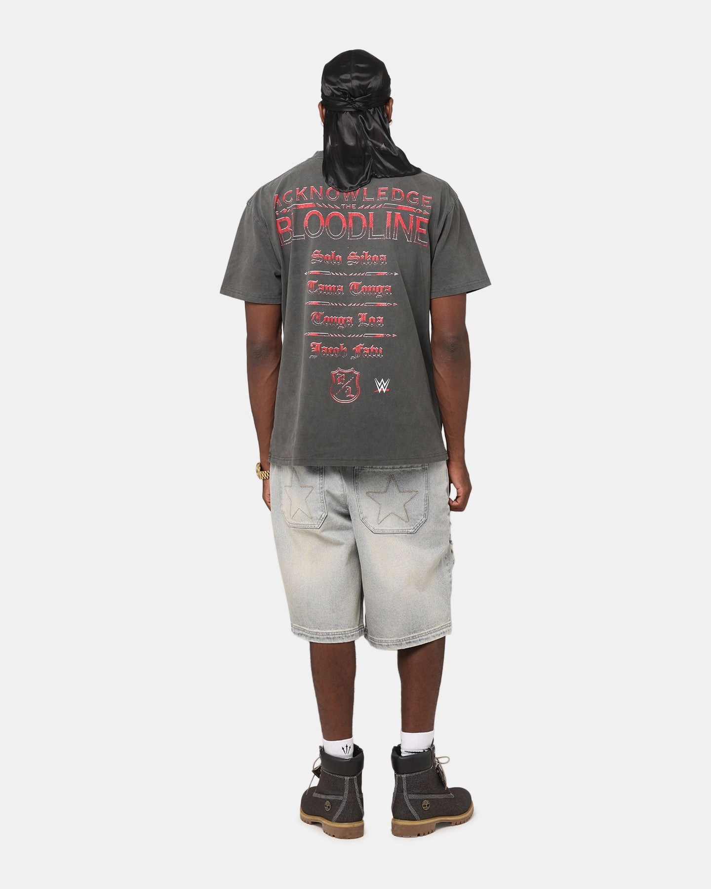 Effortless Wearable Culture Kings X WWE The Bloodline Heavyweight T-Shirt Black Wash