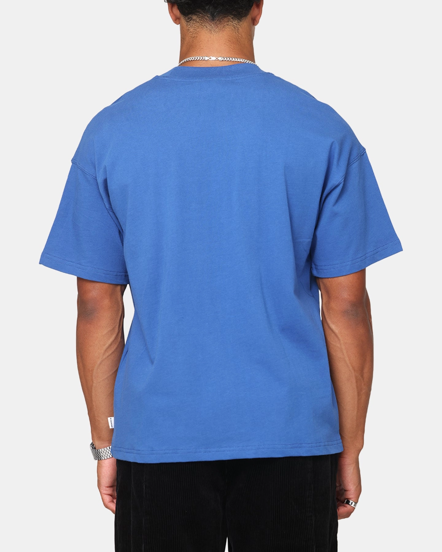 Carre Floral Pocket Oversized T-Shirt Blue Breathable Yarn Composition comfortable option