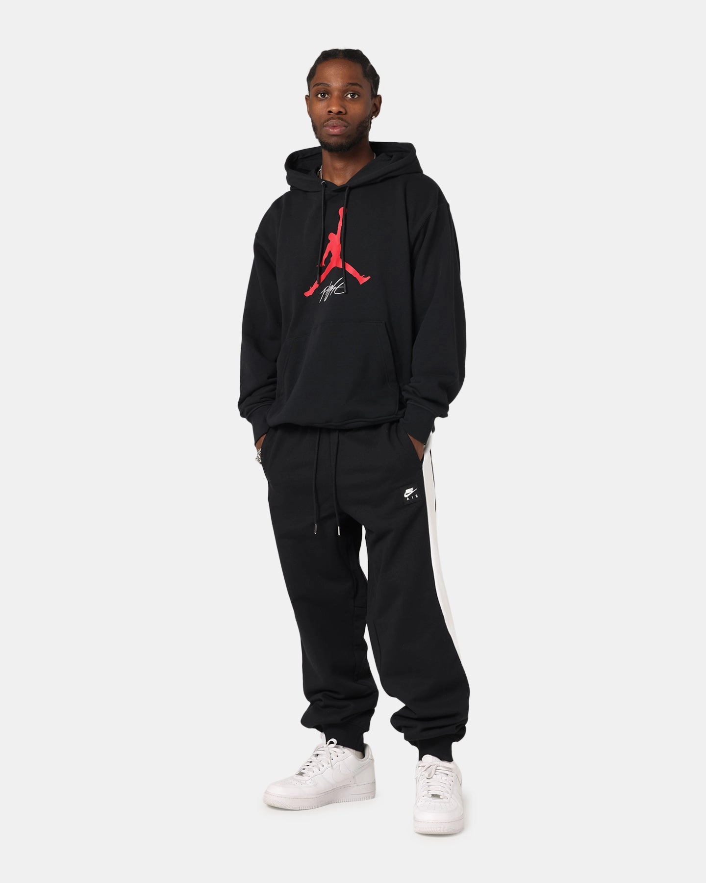 Nike Air Fleece Joggers Black/White/Black ReflectiveAccentDetails