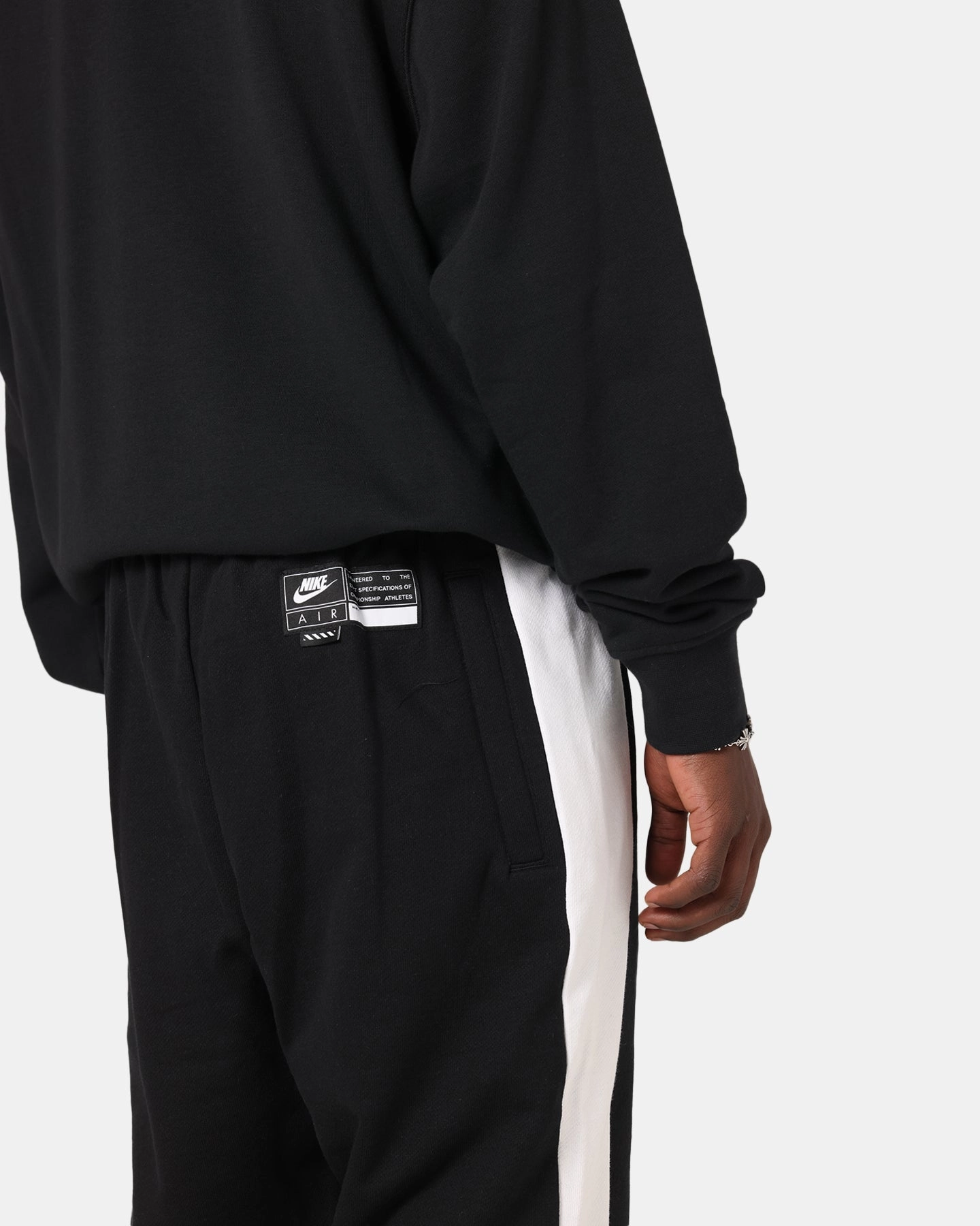 Nike Air Fleece Joggers Black/White/Black Comfy Design