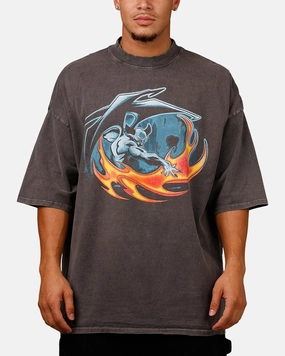 Loiter Disney Chernabog Vintage T-Shirt Washed Charcoal Easy Style Wear