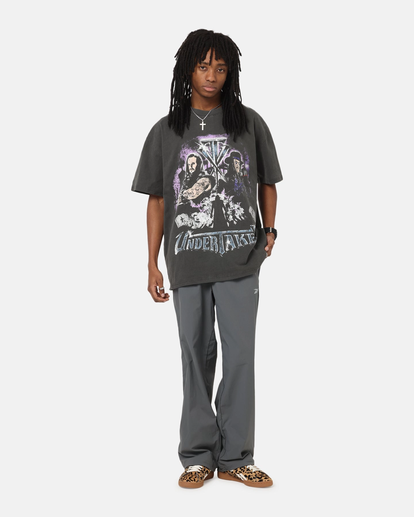 Reinforced Shoulder Stitching Side Vent Design Culture Kings X WWE The Undertaker Summer Slam Heavy T-Shirt Black Wash