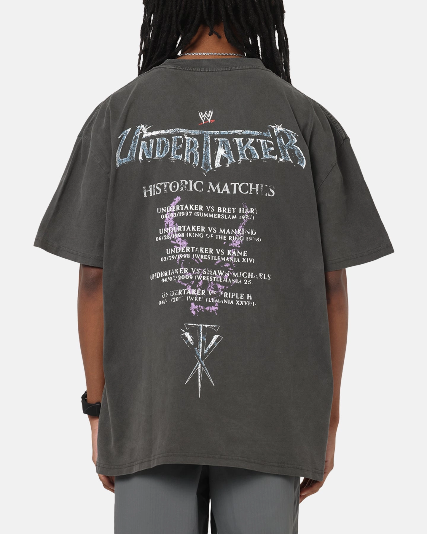 MoistureControlFibers Chic Casual Wear Culture Kings X WWE The Undertaker Summer Slam Heavy T-Shirt Black Wash